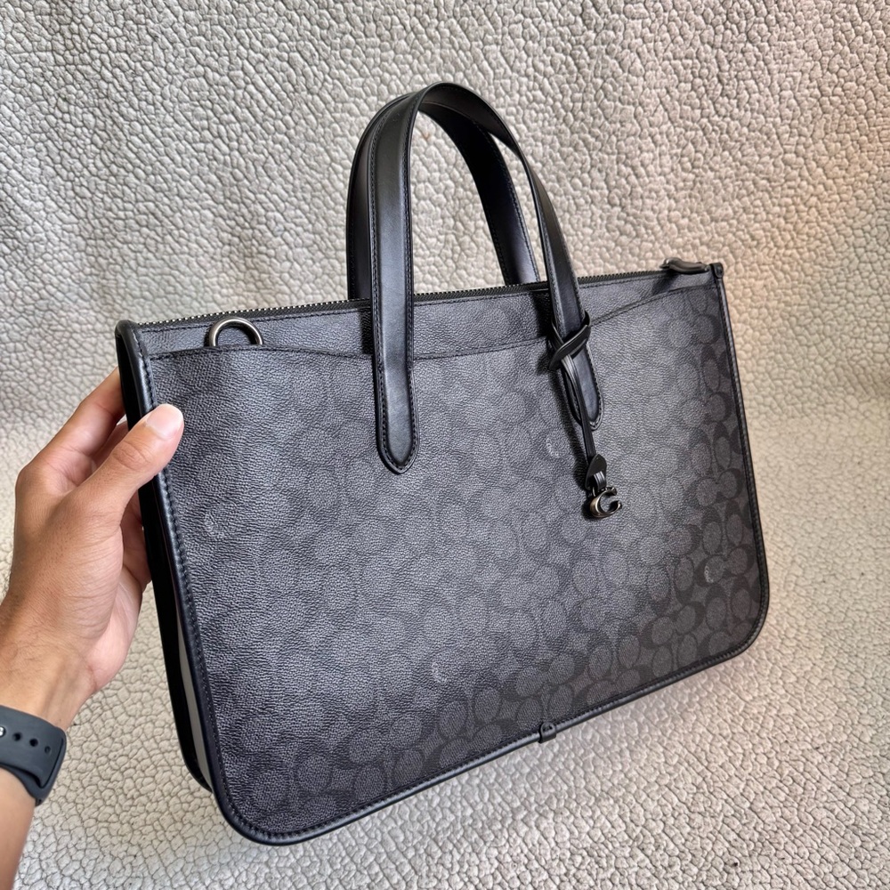 Coach Retail Issac Workbag Briefcase in Signature Canvas - Picture 2 of 8